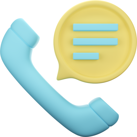 phone call 3d icon illustration